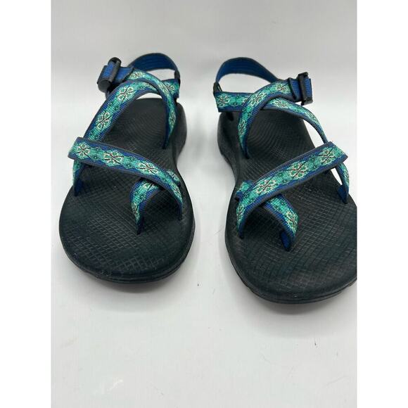 Chaco Z Cloud 2 Sandals Aqua Blue/Black Hiking Comfort J105548 - WMNS Sz 9 - Picture 8 of 10